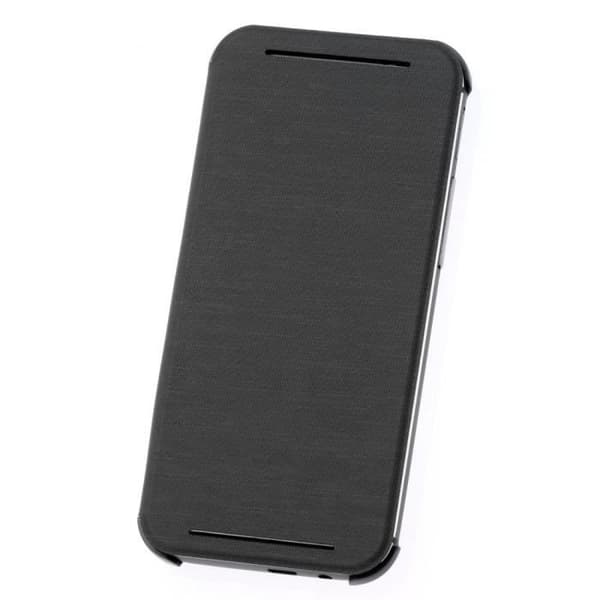 Etui Flip Case - HTC - One M8S - Grå - Lock - Korthållare - Hård skal