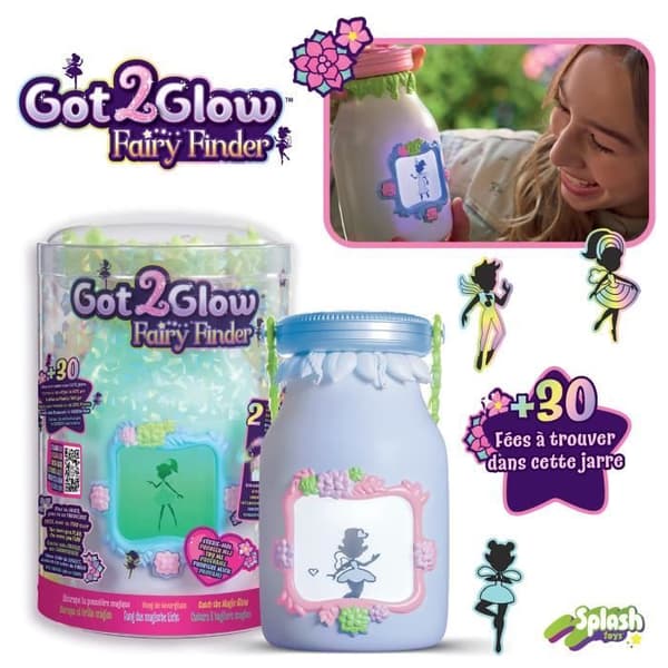 Fick 2 Glow Fairies - Rosa blommor