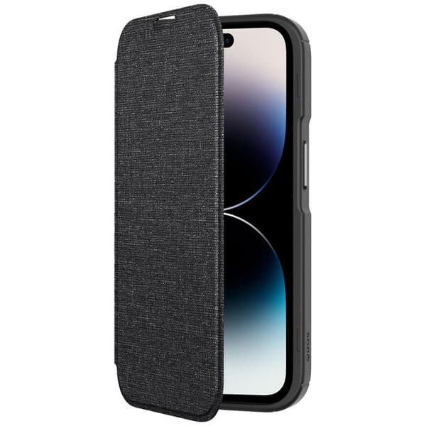 QDOS Hybrid Fold + Snap Folio Fodral för iPhone 14 Pro Klar