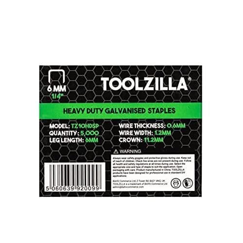 Agrafes - TOOLZILLA - Pro - 6 mm - Flerfärgade - Förpackning med 5000