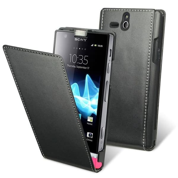 Muvit Black Portfolio Case för Sony Xperia U