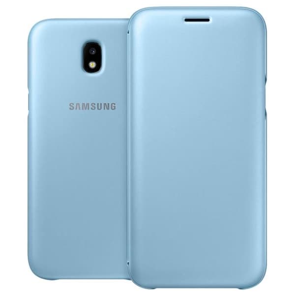 Etui - SAMSUNG - Galaxy J7 2017 - Plånboksfodral - Blå - Inbyggd kortficka