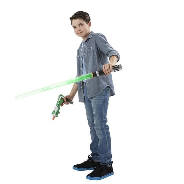 STAR WARS - Ljussabel med integrerad blaster - HASBRO - Anpassningsbar - Grön
