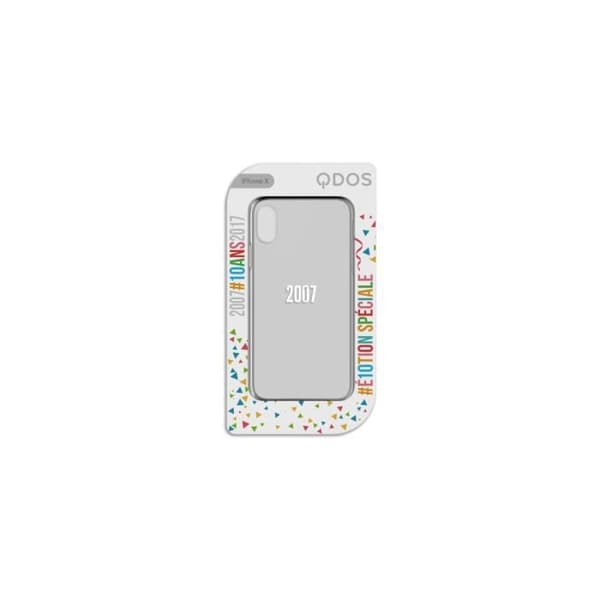 Qdos Fodral 10 år 2007-2017 Transparent för Iphone 8