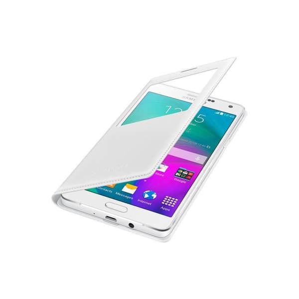 Fodral med lock - SAMSUNG - Galaxy A7 - Vit - Transparent område - Folio kortficka