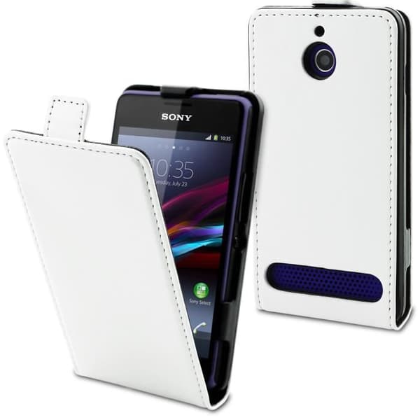 Slim vit etui för Sony Xperia E1