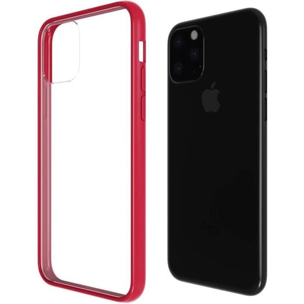 QDOS Hybrid Black Frame Case till Iphone 11 Pro Max - Röd