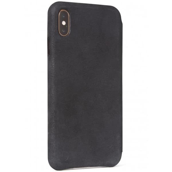 Läderfodral - DECODED - iPhone Xs Max - Slim - Svart - Äkta läder