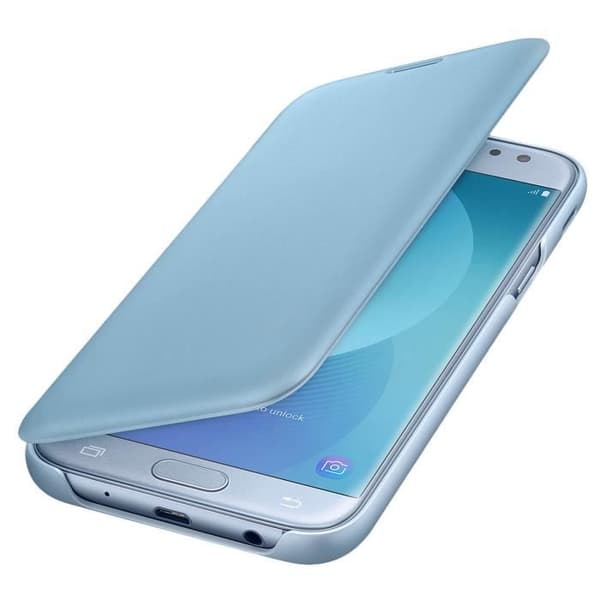 Etui - SAMSUNG - Galaxy J7 2017 - Plånboksfodral - Blå - Inbyggd kortficka