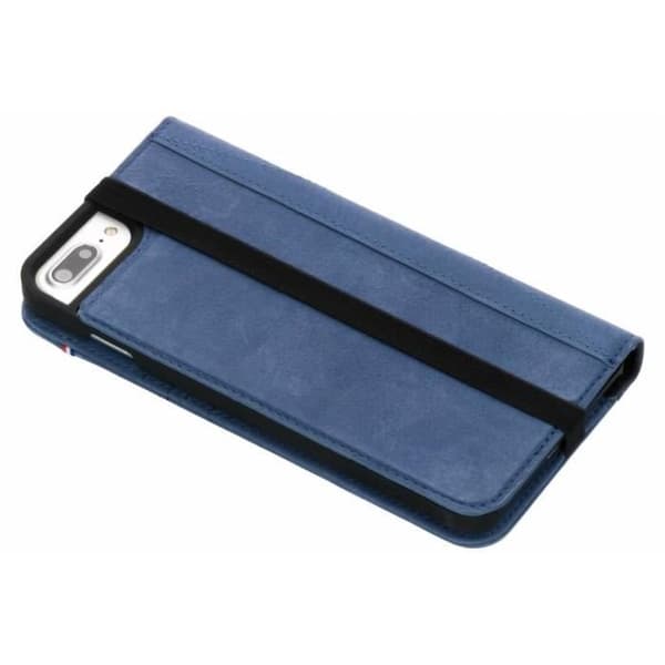 Läderplånboksfodral - DECODED - iPhone 6(s) Plus/7 Plus/8 Plus - Blå - Magnetisk - Semihård