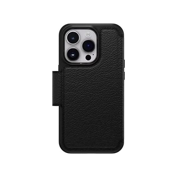 Skal - OtterBox - Strada - Stötsäker - Kvalitetsläder - 2 kortfack för iPhone 14 Pro