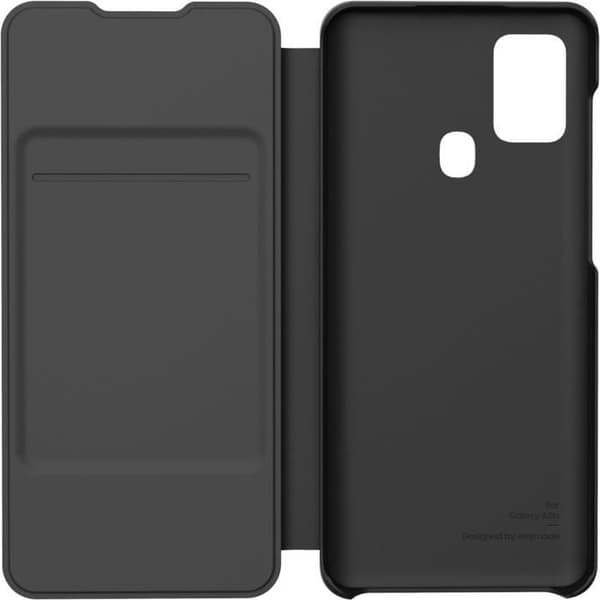 Flip Wallet A21s svart "Designed for Samsung"