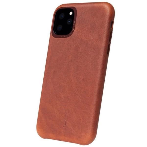 Hård skal - DECODED - iPhone 11 Pro Max - Äkta läder - Mörkbrun - Elegant