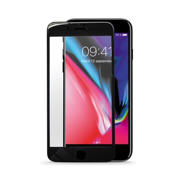 Härdat glas 3D för iPhone 7+/8+ - svart kant
