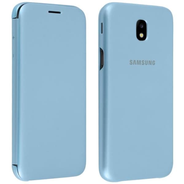 Etui - SAMSUNG - Galaxy J7 2017 - Plånboksfodral - Blå - Inbyggd kortficka