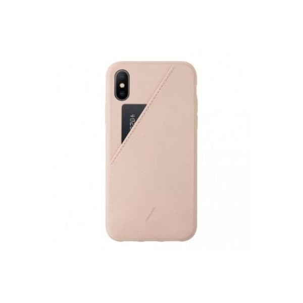 Coque - NATIVE UNION - iPhone XS Max - Läder - Rosa - Kortplats
