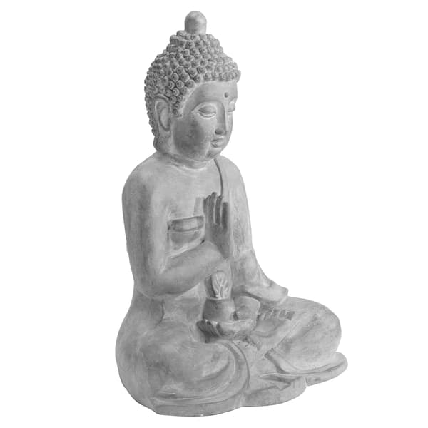 Gray Decorative Buddha Garden Décor Statue