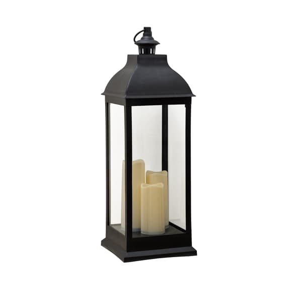 Classic Black 0,71M Outdoor Battery Powered Lantern