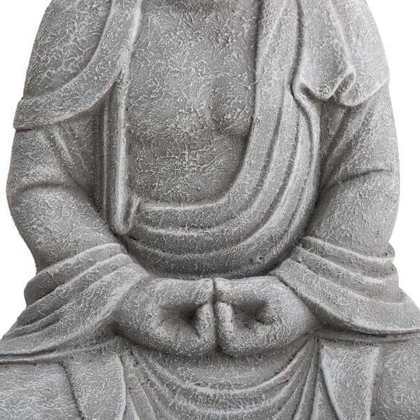 Gray Decorative Buddha Garden Décor Statue