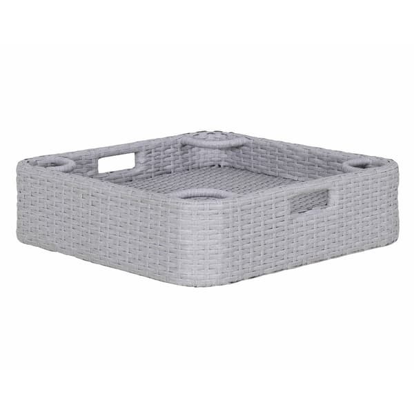 0,61x0,61 M Wicker Floating Pool Trays (Grey)