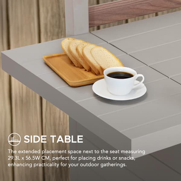 FARO 1.42x1.28 m Storage Bench Balcony Set with Removable Canopy