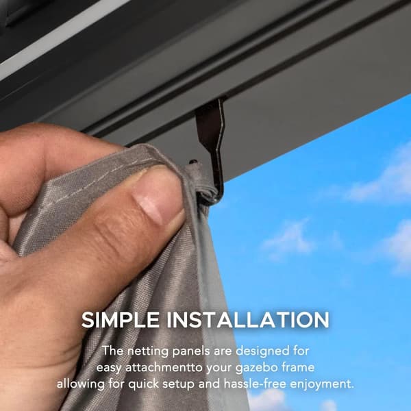 SUNJOY Replacement Netting for 3,06m x 3,06m Louvered Pergola