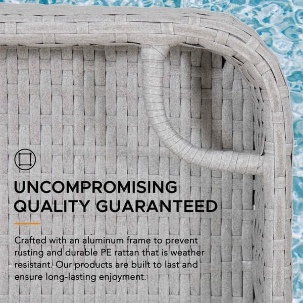 0,61x0,61 M Wicker Floating Pool Trays (Grey)