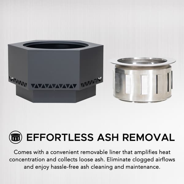AMIATA 0,66x0,57x0,38 m Lawrence Hexagonal Smokeless Fire pit