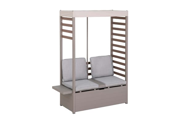 FARO 1.42x1.28 m Storage Bench Balcony Set with Removable Canopy