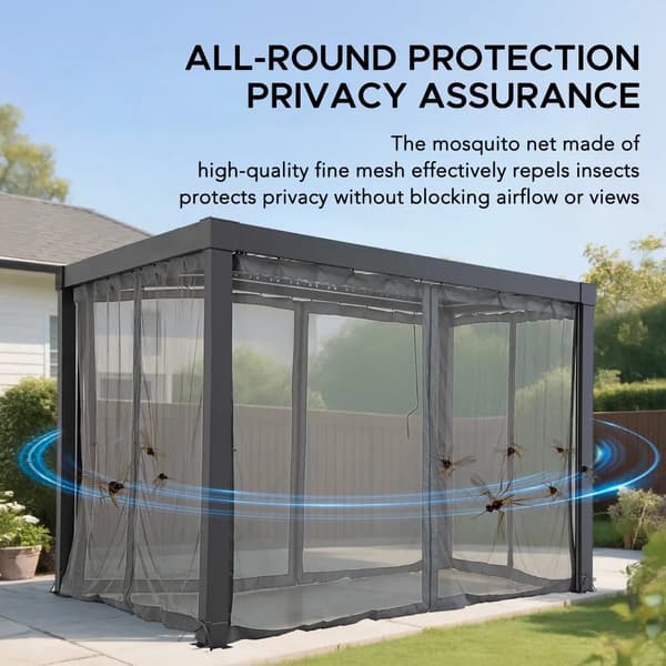 SUNJOY Replacement Netting for 3,06m x 3,06m Louvered Pergola