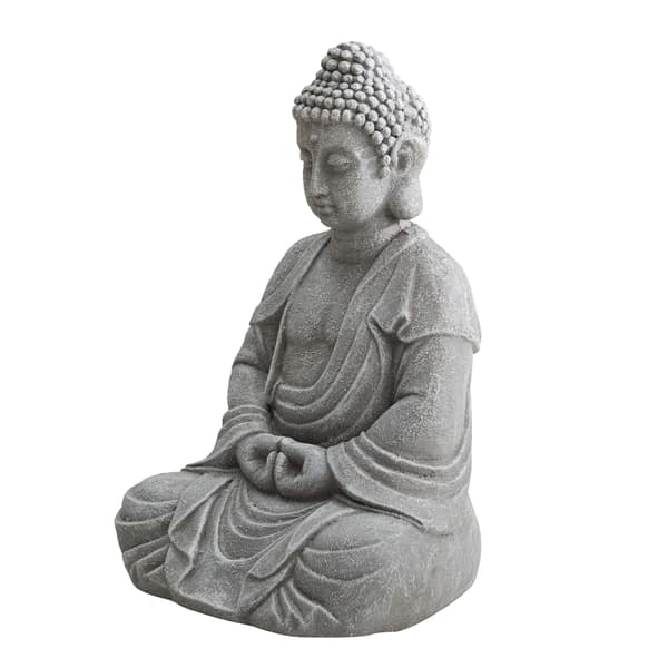 Gray Decorative Buddha Garden Décor Statue