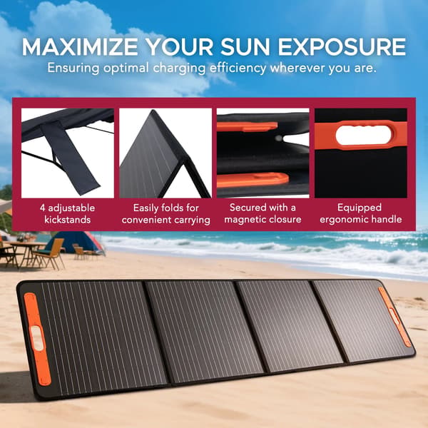 226W Folding Portable Solar Panel for IceCove Air Conditioner