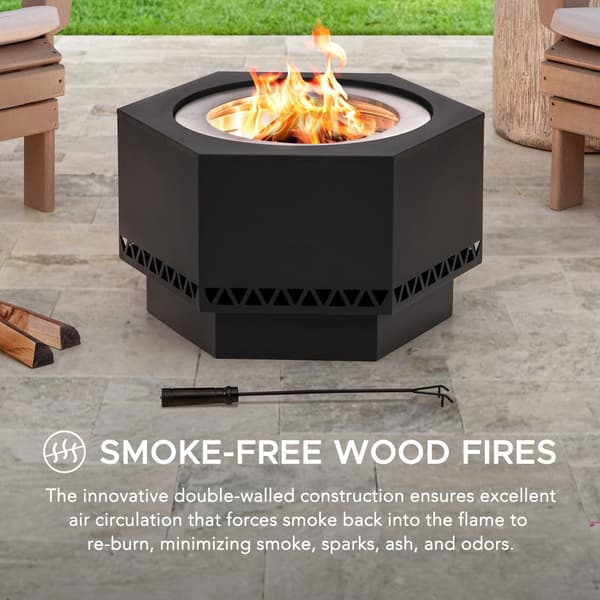 AMIATA 0,66x0,57x0,38 m Lawrence Hexagonal Smokeless Fire pit