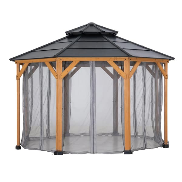 SUNJOY Replacement Netting for Octagon Gazebo 3,95m x 3,95m