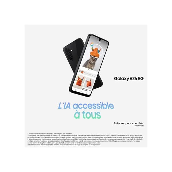 Smartphone Samsung Galaxy A26 5G AI 256 GB Sort