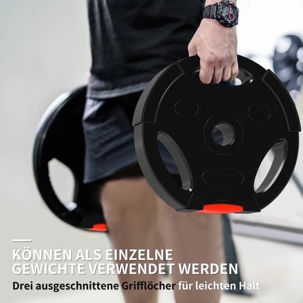 Vægtskiver, Holdbart Materiale, Alsidigt Design,sort