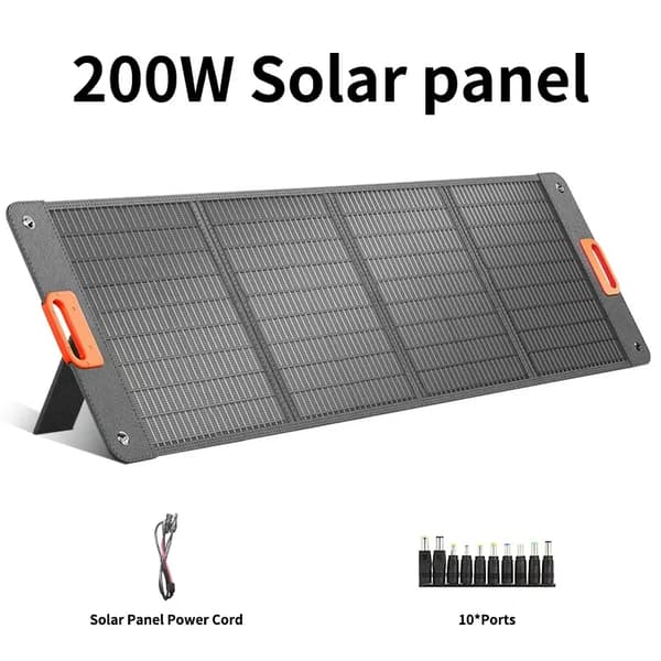 Solpanel, Vikbar design, Bärbar strömkälla, Solpanel 200W