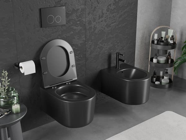 Mexen Sofia wc-skål Rimless Tornado, sort mat - 3354XX85T