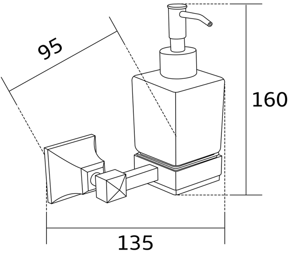 Mexen Dalia sæbedispenser, krom - 70173388-00