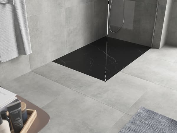 Mexen Hugo rektangulær SMC brusekabine 100 x 80 cm, sort sten - 42758010