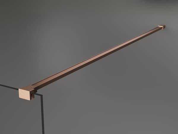 Mexen rak konsol för duschvägg 6-8 mm, borstad koppar - 800-01-65