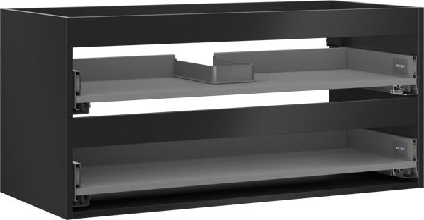 Mexen Box-A korpus til underskabsmontering 100 cm, 2 skuffer, sort mat - 91AX0-1000-470-2-71