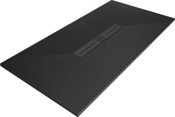 Mexen Toro rektangulær SMC-bruserbakke 180 x 70 cm, sort, sort dækplade - 43707018-B