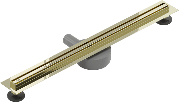 Mexen Flat 360° Slim roterende lineær afløb 70 cm, guld - 1541070