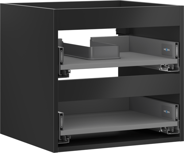 Mexen Box-A korpus til underskab 50 cm, 2 skuffer, sort mat - 91AX0-0500-470-2-71