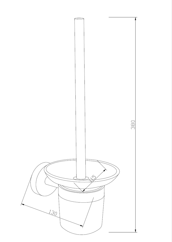 Mexen Loft wc-harja, musta - 7012650-70