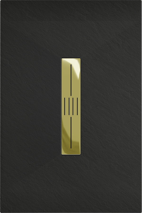 Mexen Toro rektangulär SMC-duschkar 100 x 80 cm, svart, guld täcklock - 43708010-G