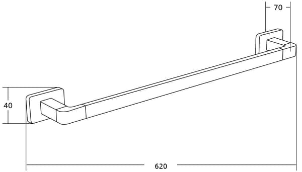 Mexen Asis håndklædeholder, krom - 7017624-00