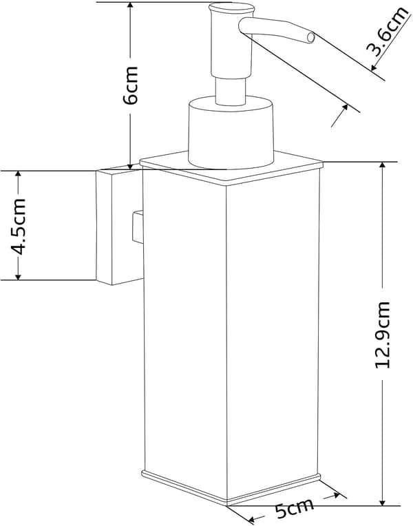Mexen tvåldispenser, svart - 70628-70