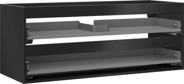 Mexen Box-A korpus til underskab 120 cm, 2 skuffer, sort mat - 91AX0-1200-470-2-71